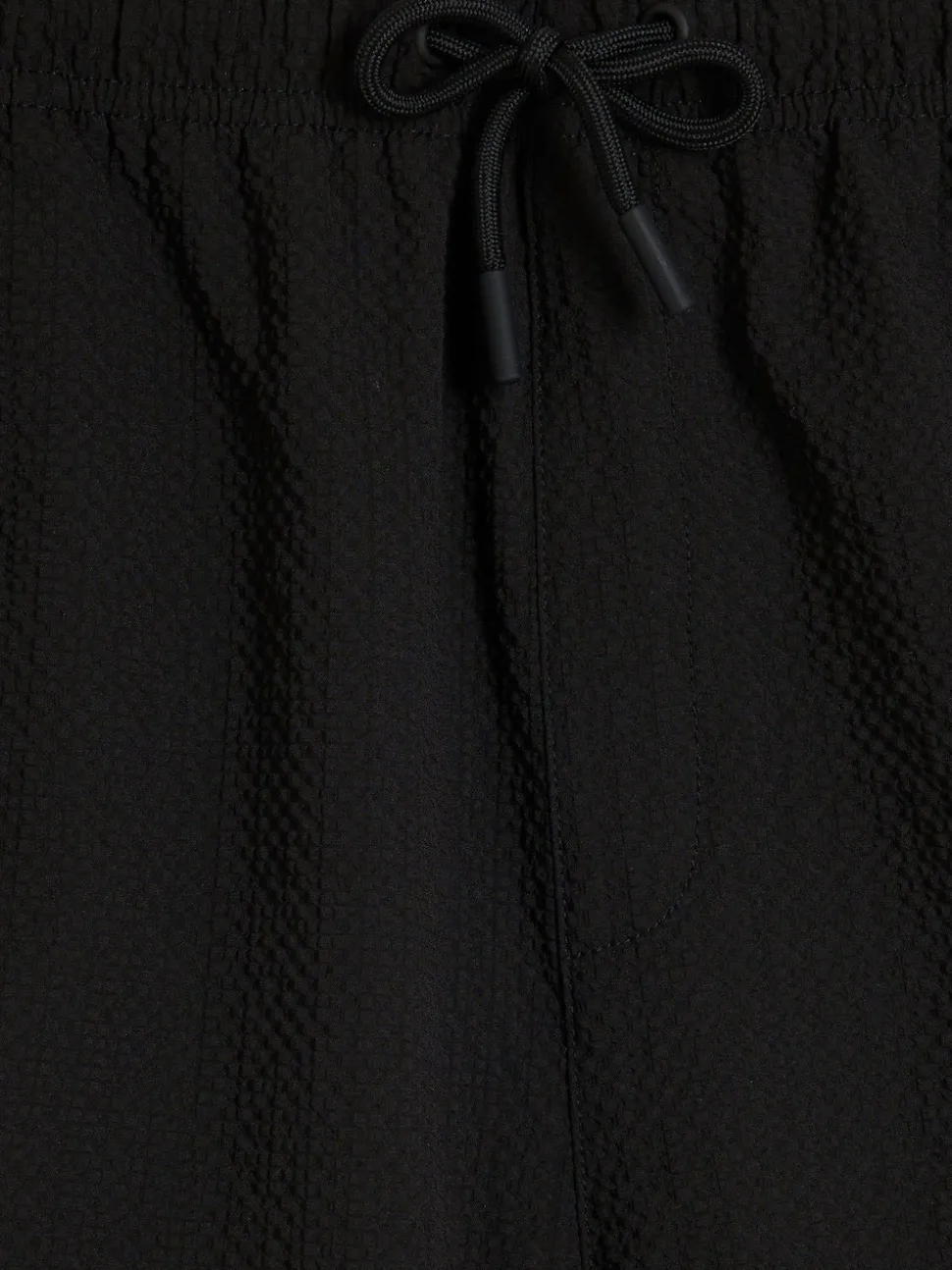 River Island Black Seersucker Swim Shorts
