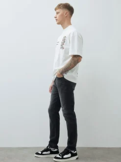 River Island Black Slim Fit Washed Stretch Jeans