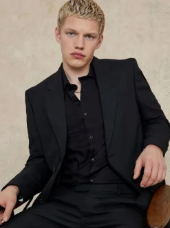 River Island Black Slim Fit Plain Slim Suit Jacket
