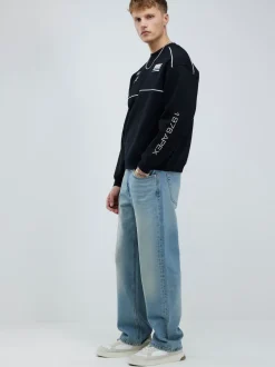 River Island Blue Loose Fit Washed Jeans