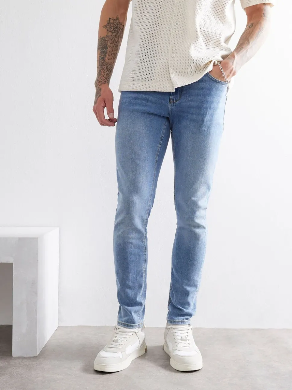 River Island Blue Skinny Stretch Jeans
