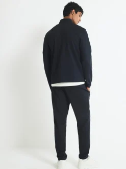 River Island Blue Slim Fit Pique Joggers