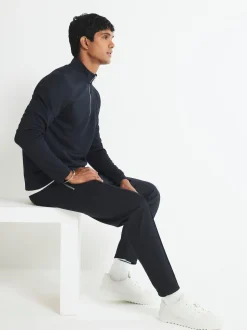 River Island Blue Slim Fit Pique Joggers