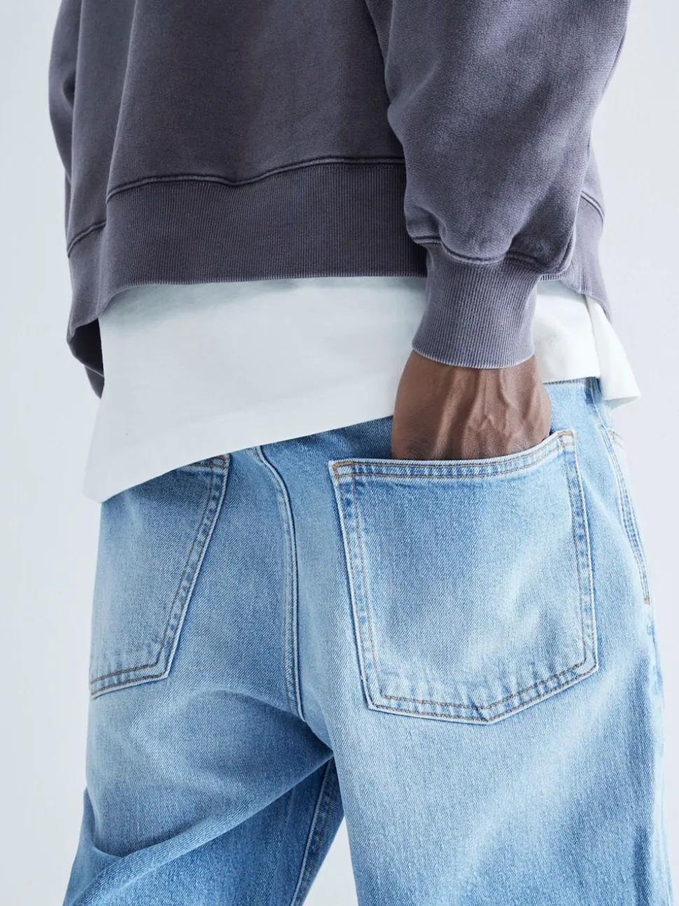 River Island Blue Straight Fit Stretch Jeans