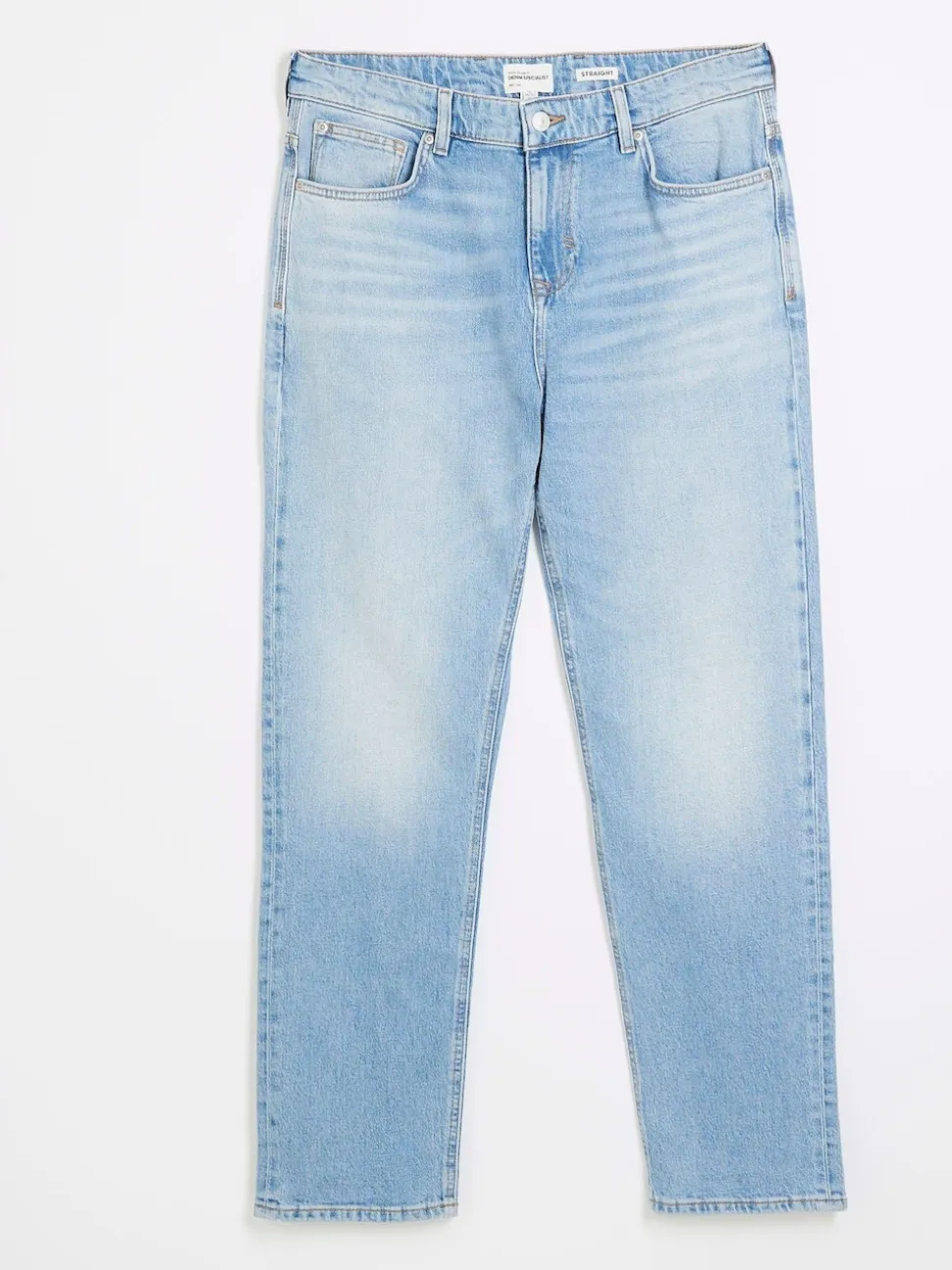 River Island Blue Straight Fit Stretch Jeans