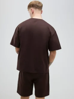 River Island Brown Boxy T-Shirt and Shorts Set