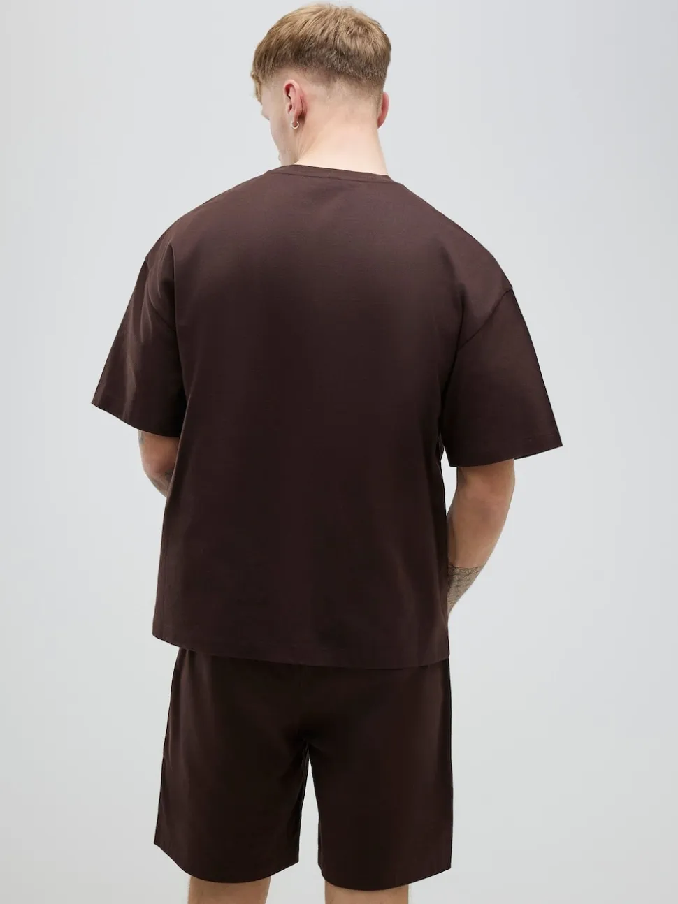 River Island Brown Boxy T-Shirt and Shorts Set