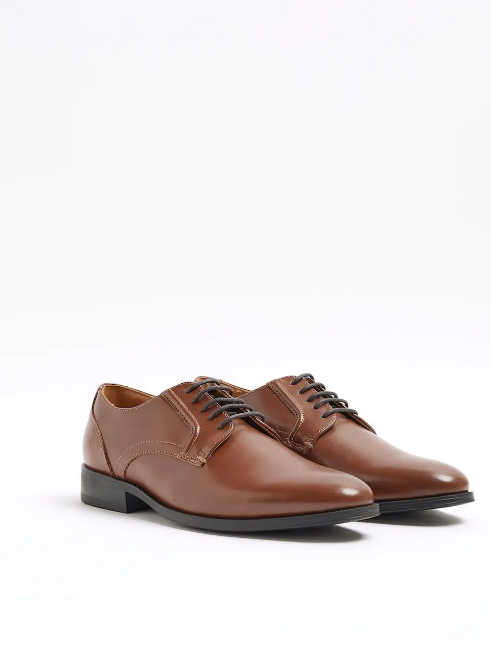 River Island Brown Formal Derby Shoes