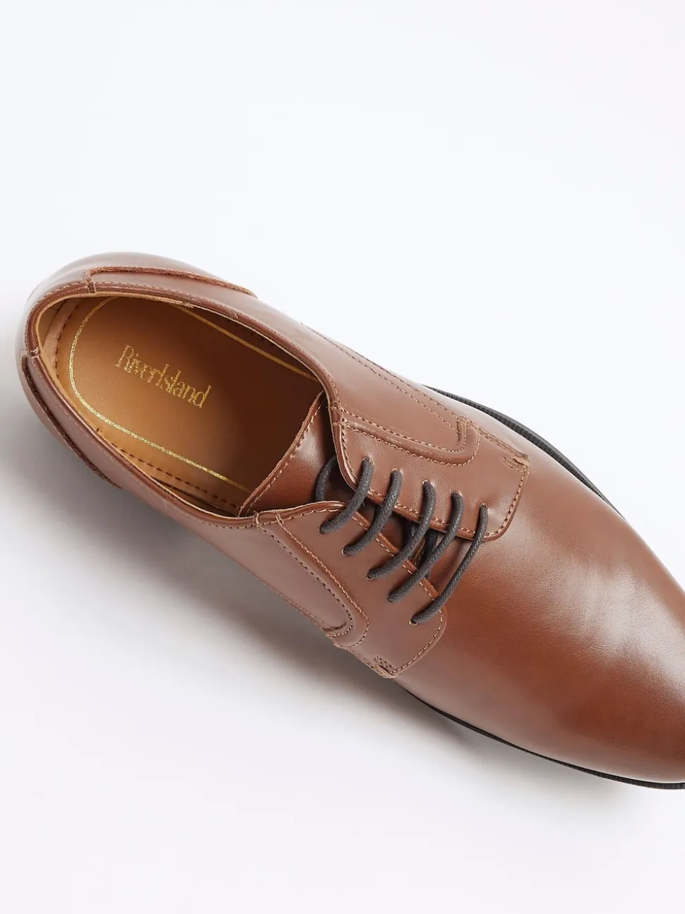 River Island Brown Formal Derby Shoes
