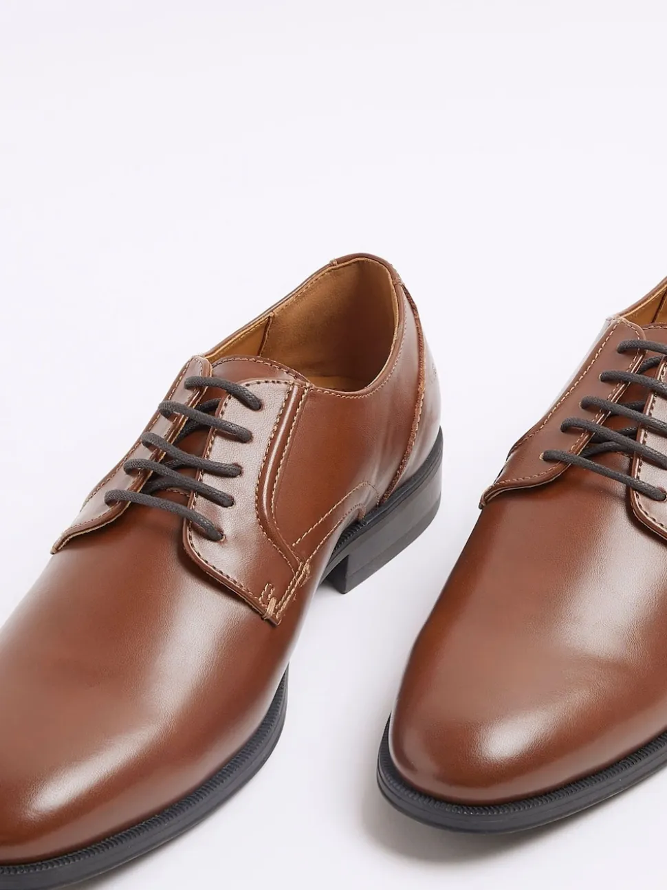 River Island Brown Formal Derby Shoes