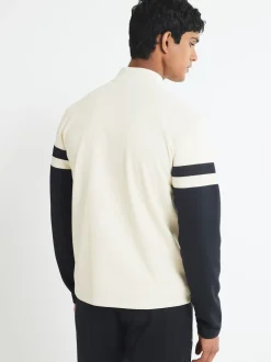 River Island Cream Slim Fit Blocked Shacket