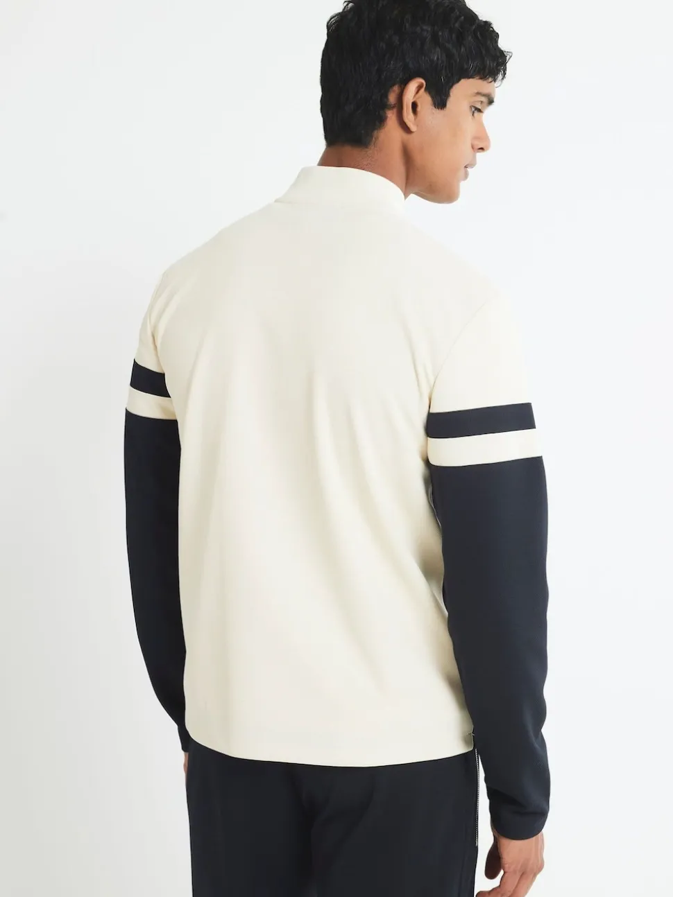 River Island Cream Slim Fit Blocked Shacket