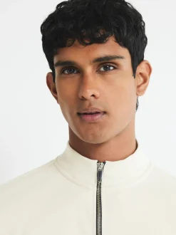 River Island Cream Slim Fit Blocked Shacket