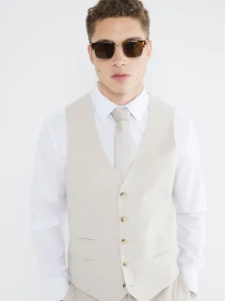 River Island Cream Waistcoat