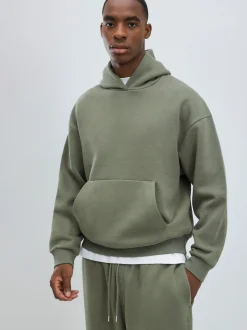 River Island Green Essentials Oversized Hoodie