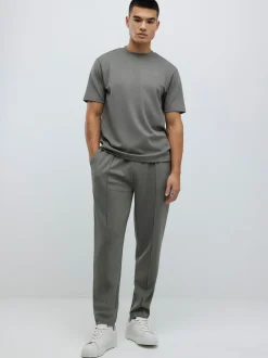 River Island Green Slim Fit Interlock Joggers