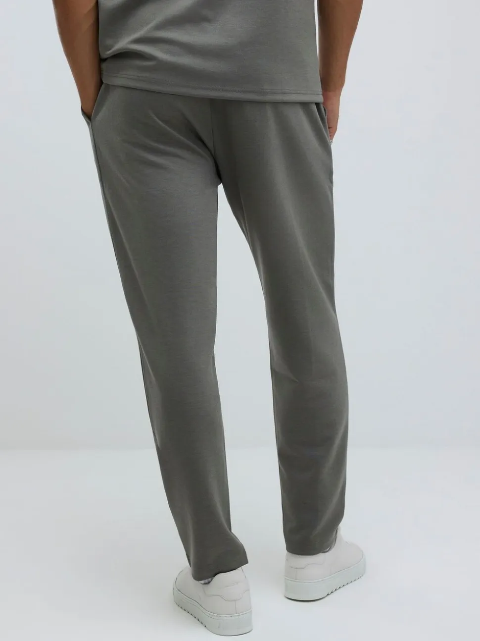 River Island Green Slim Fit Interlock Joggers