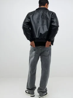 River Island Grey Loose Fit Washed Jeans