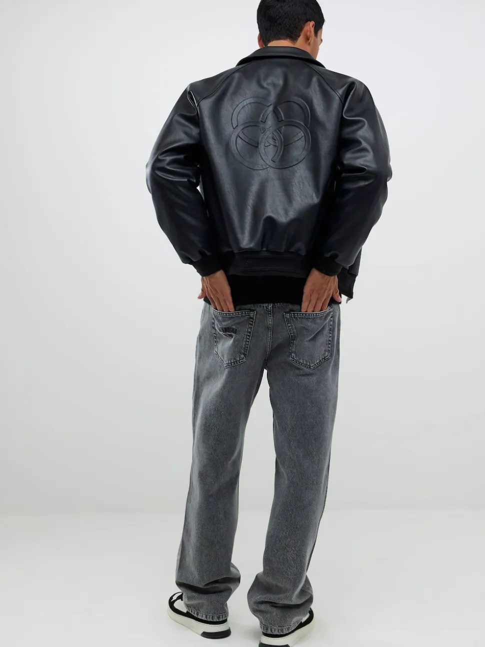 River Island Grey Loose Fit Washed Jeans