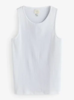 River Island Grey Muscle Fit Rib Vests 3 Pack