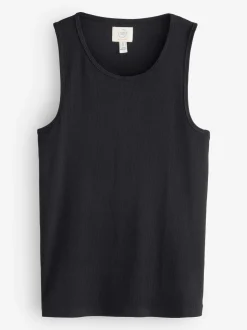 River Island Grey Muscle Fit Rib Vests 3 Pack