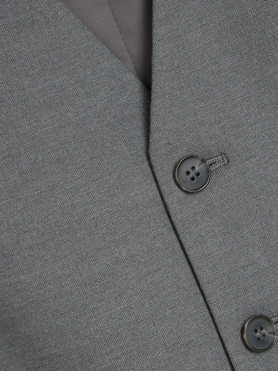 River Island Grey Plain Suit Waistcoat