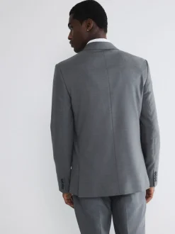 River Island Grey Plain Slim Suit Jacket