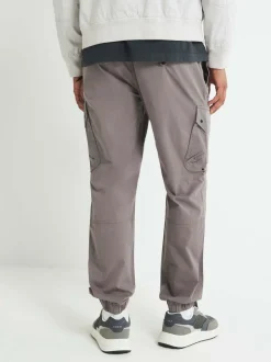 River Island Grey Regular Fit Stretch Cargo Trousers