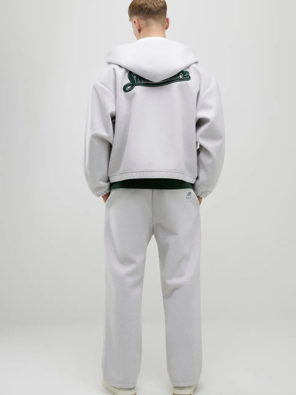River Island Grey Sanctuaire Felt Wide Leg Joggers