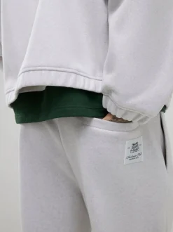 River Island Grey Sanctuaire Felt Wide Leg Joggers