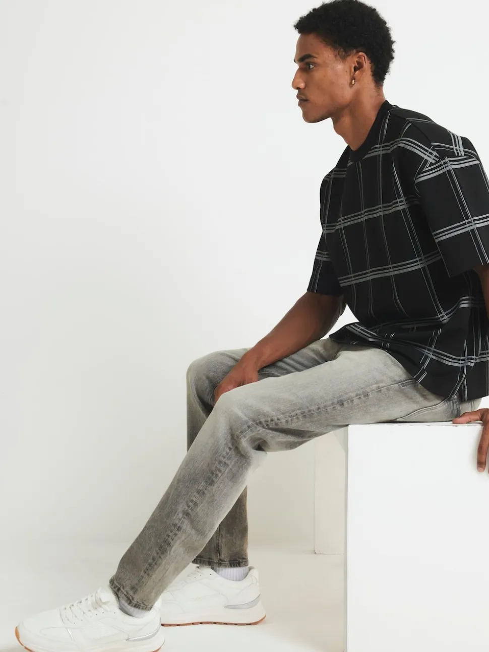 River Island Grey Slim Fit Stretch Jeans