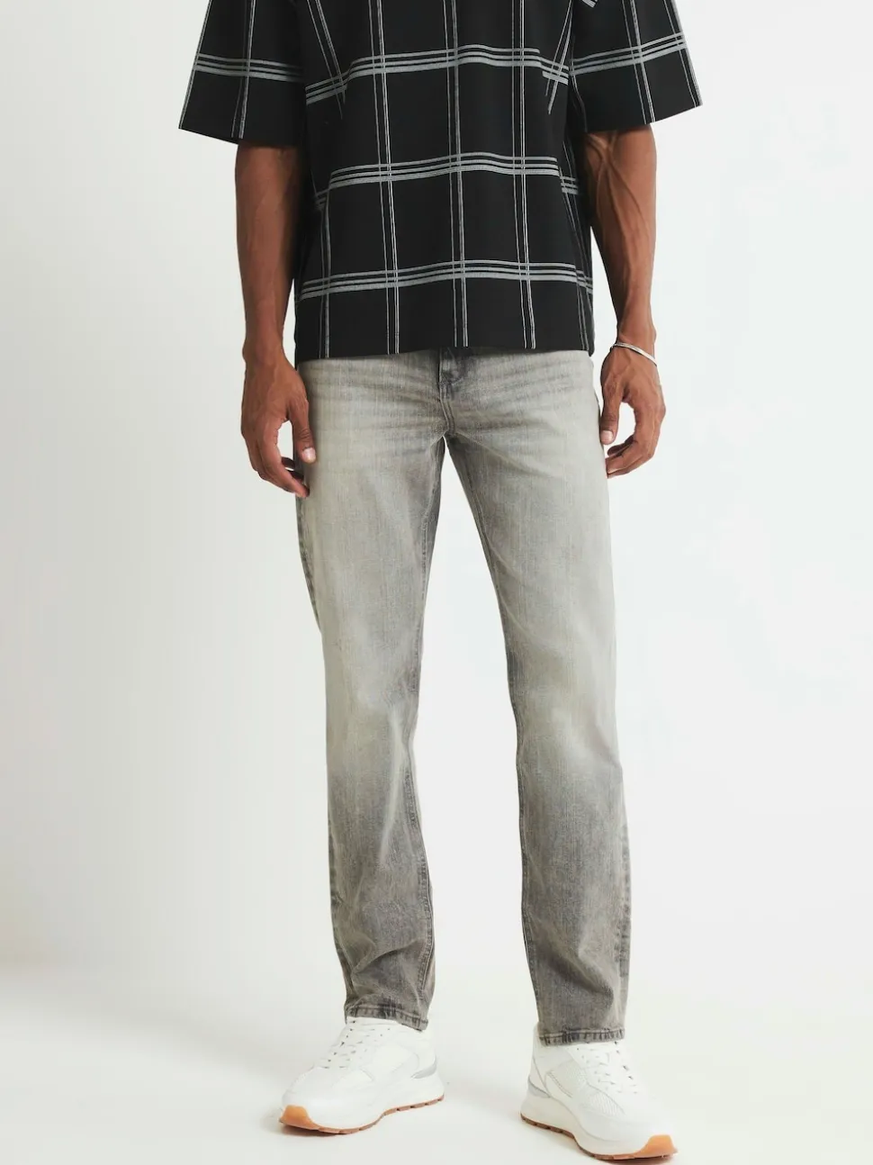 River Island Grey Slim Fit Stretch Jeans