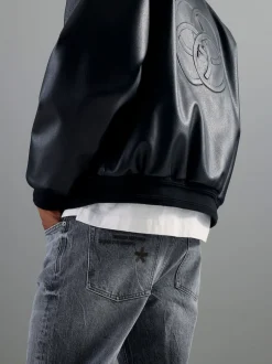 River Island Grey Straight Fit Jeans