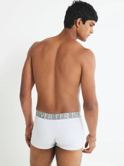 River Island Grey Waistband Trunks 5 Pack