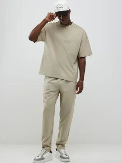 River Island Natural Boxy T-Shirt and Jogger Set