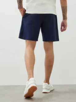 River Island Navy/Stone Regular Fit Jersey Shorts 2 Pack