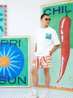River Island Red Chilli Swim Shorts