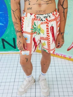 River Island Red Chilli Swim Shorts