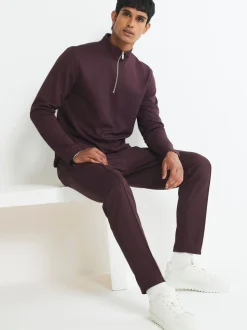 River Island Red Slim Fit Pique Jogger