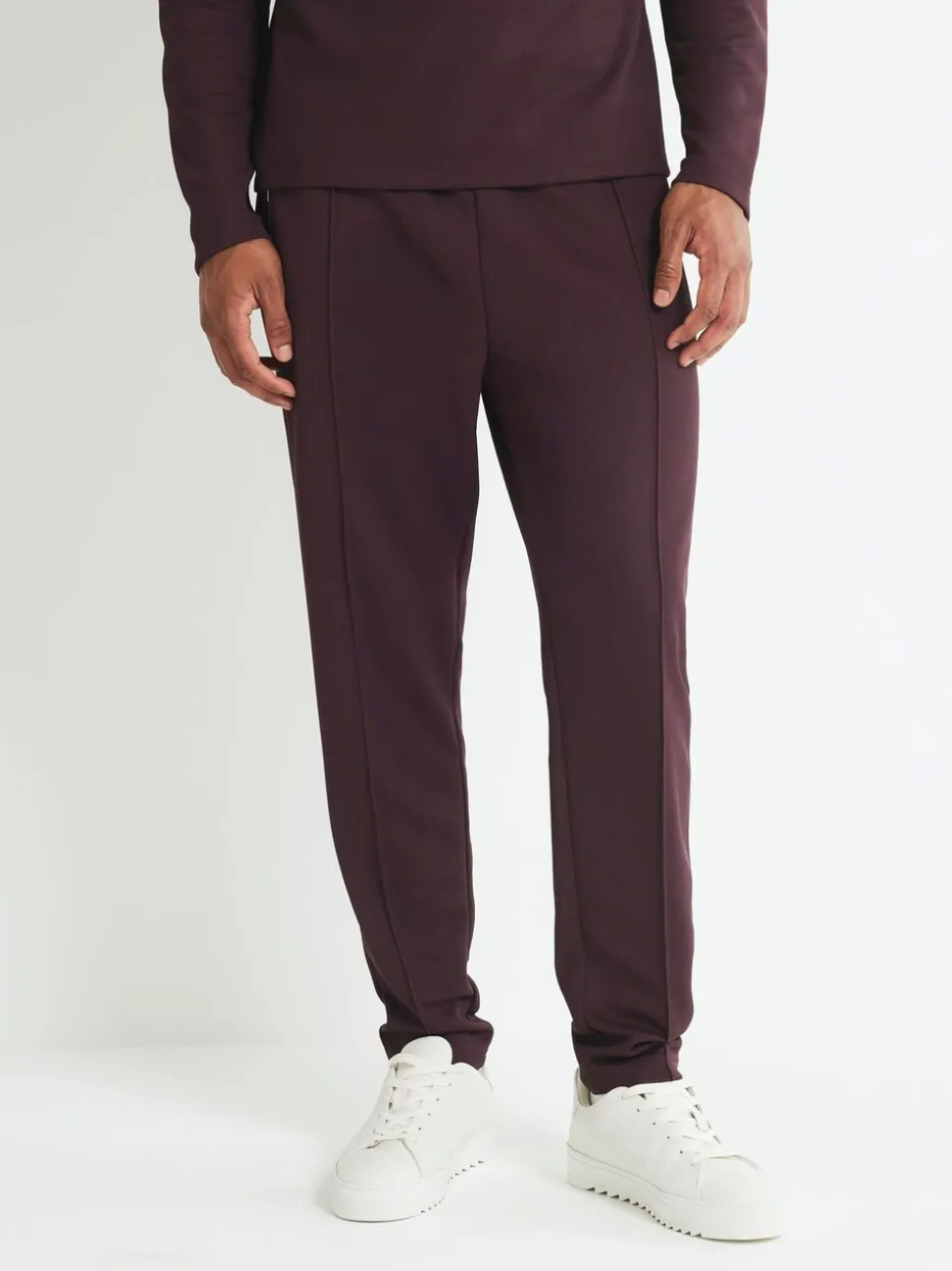 River Island Red Slim Fit Pique Jogger