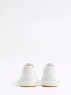 River Island White Lace Up Trainers