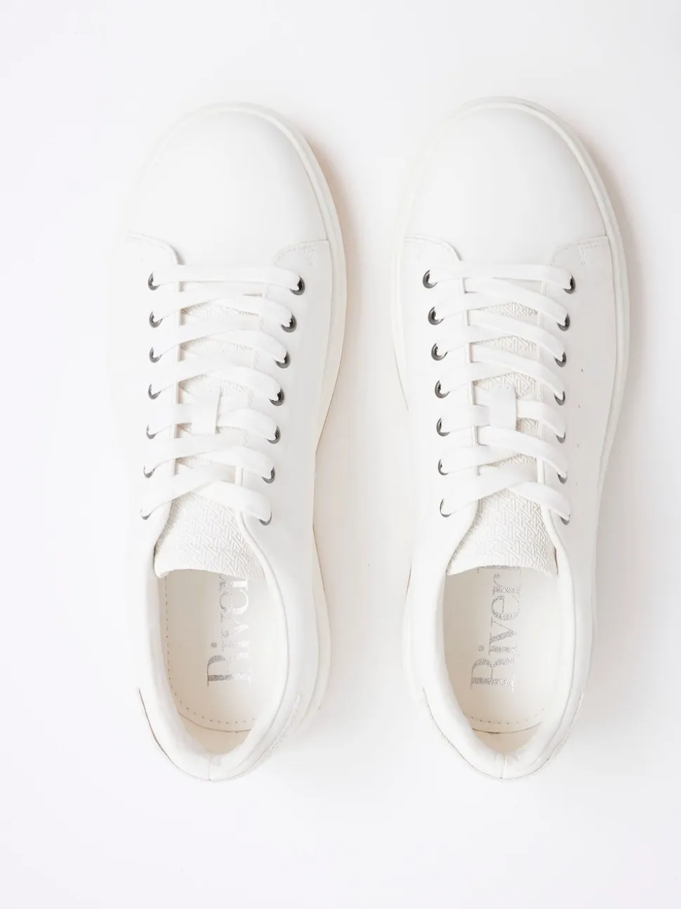 River Island White Lace Up Trainers