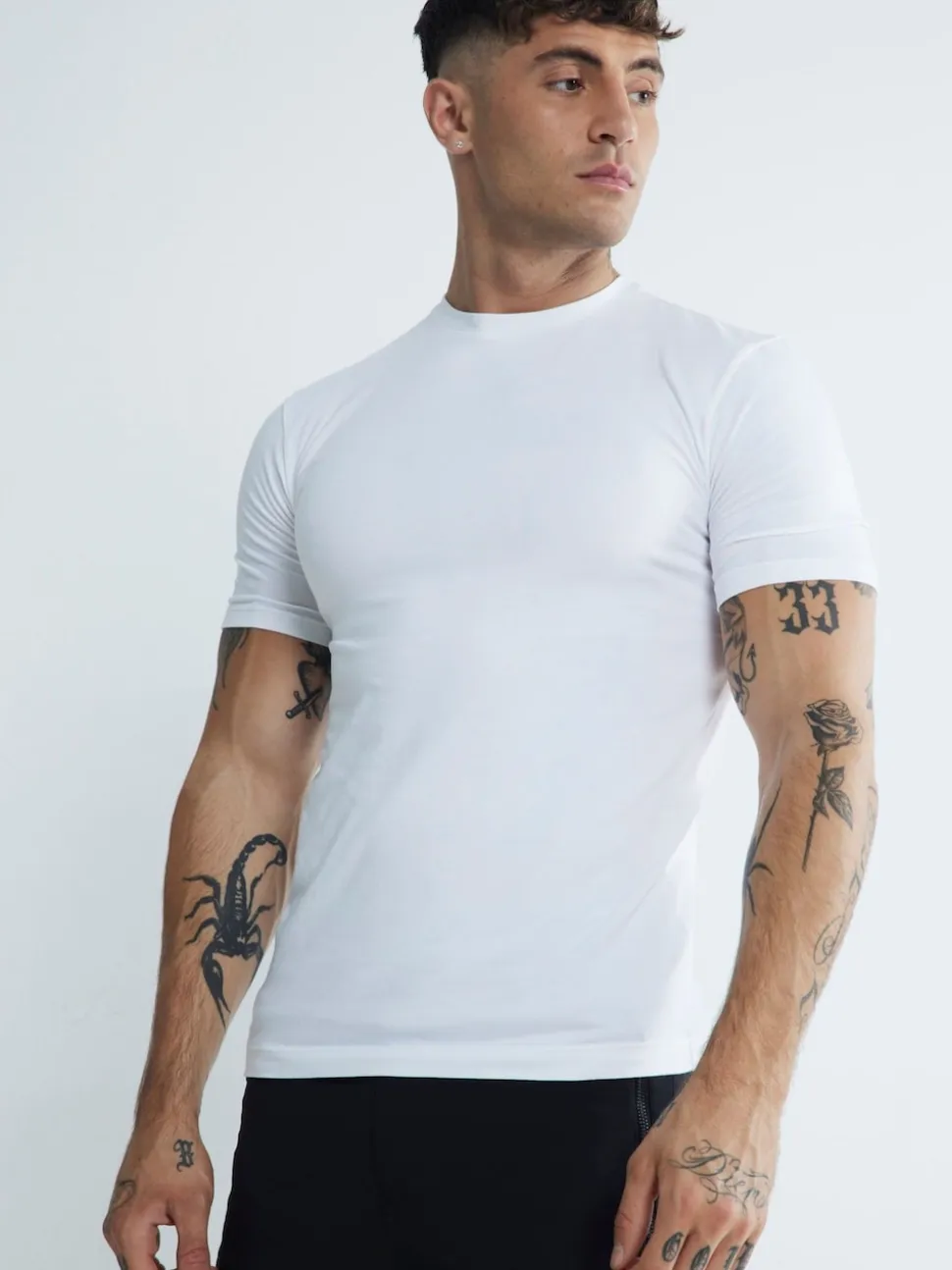 River Island White Muscle Fit Crew Neck Cotton Jersey T-Shirts 3 Pack