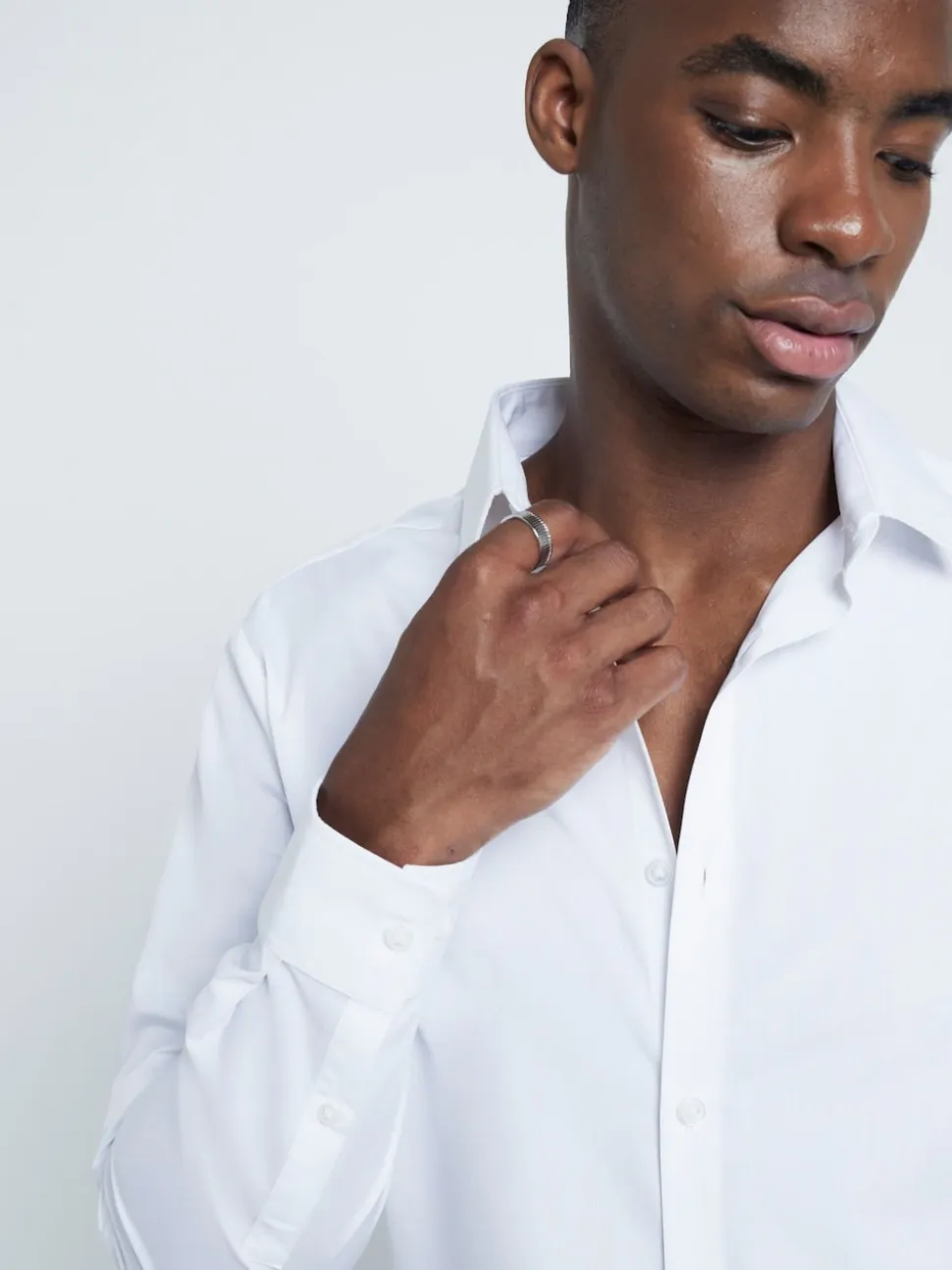 River Island White Slim Fit Formal Shirt