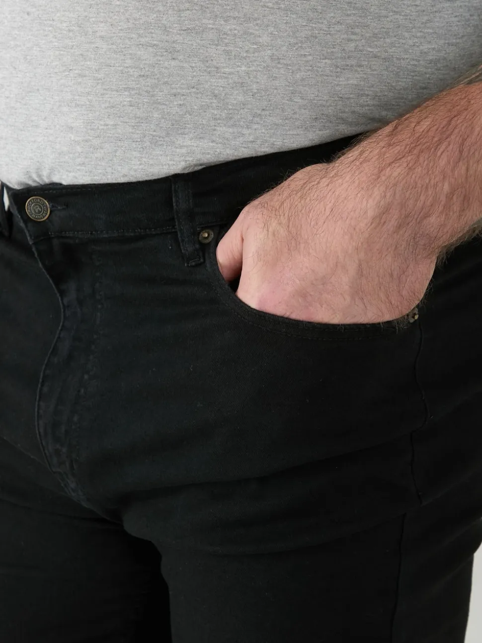 Rockford Black CARLOS Classic Comfort Fit Stretch Jeans