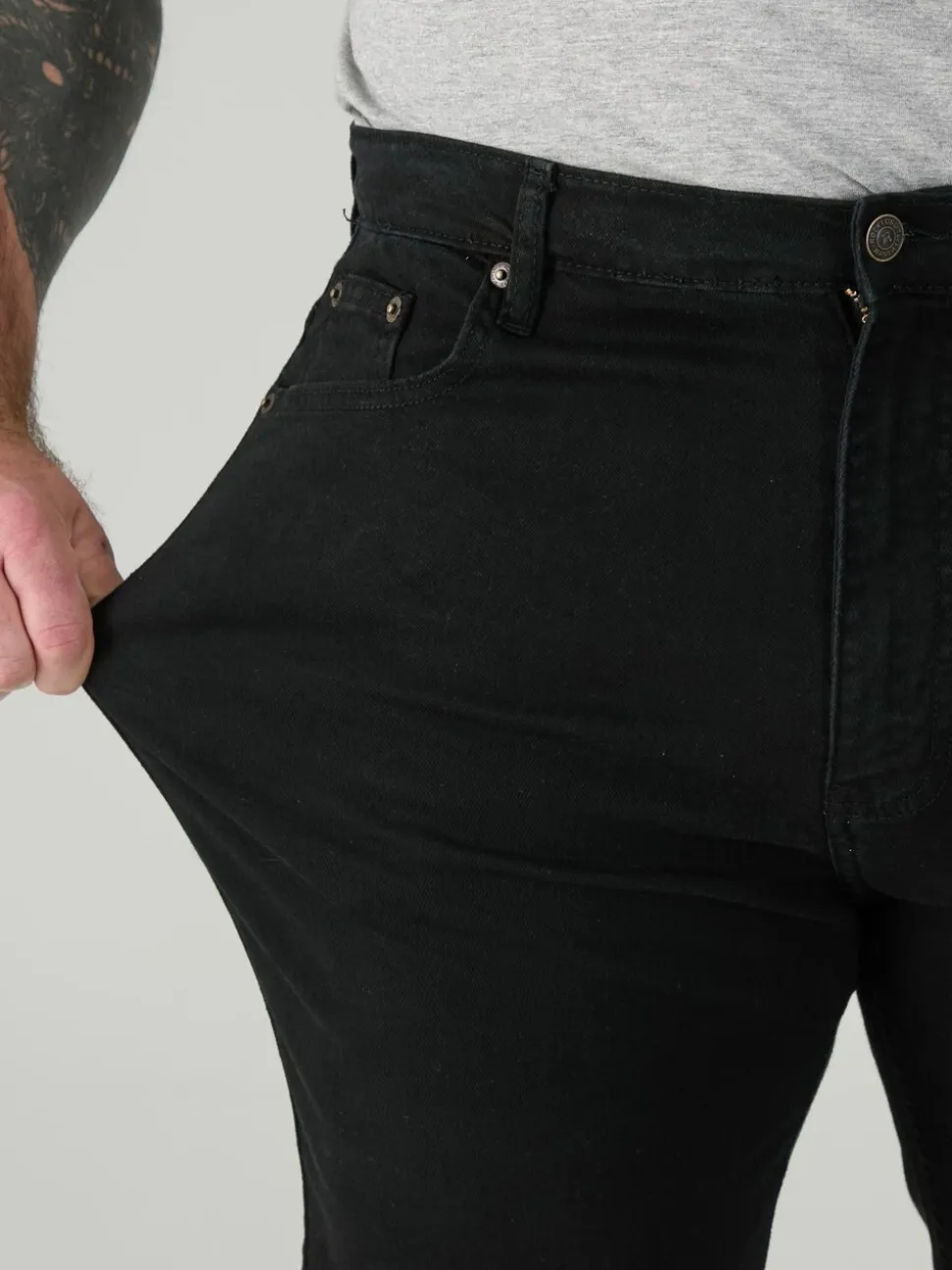 Rockford Black CARLOS Classic Comfort Fit Stretch Jeans