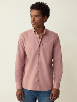 Rose Pink Regular Fit Button Down Easy Iron Oxford Shirt