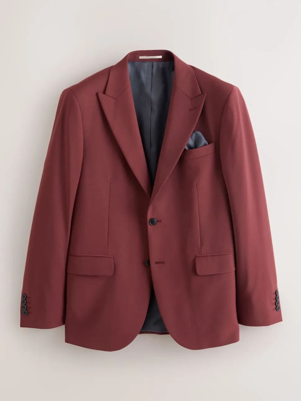 Rust Brown Slim Fit Slim Fit Motion Flex Wool Blend Suit Jacket