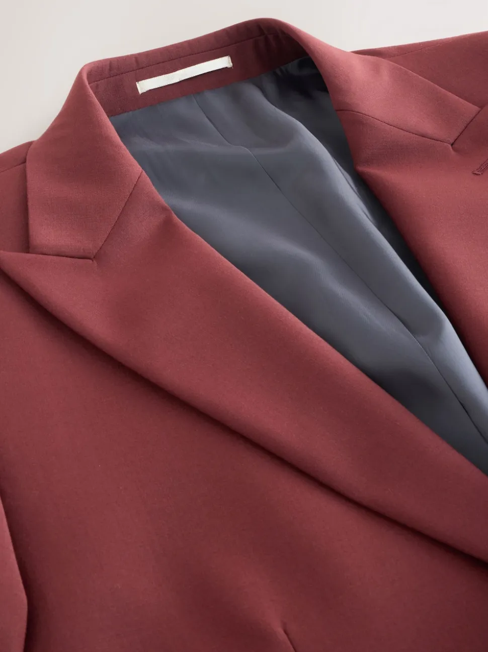 Rust Brown Slim Fit Slim Fit Motion Flex Wool Blend Suit Jacket