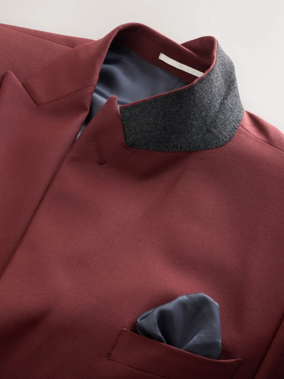 Rust Brown Slim Fit Slim Fit Motion Flex Wool Blend Suit Jacket
